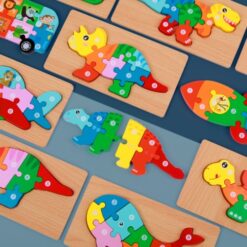3D Wooden Children's Puzzle Blocks Educational Toy