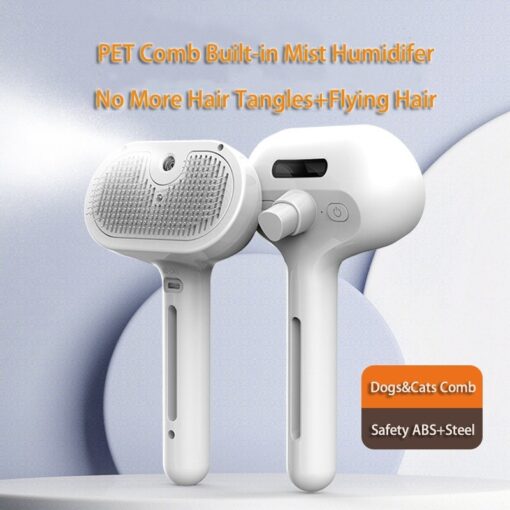 Pet Comb Self Cleaning Hair Remover Brush Humidifier