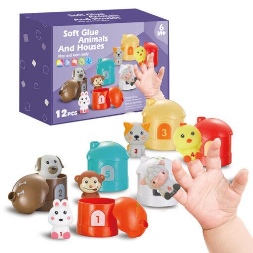 Matching Animal Houses Children Finger Play Toy