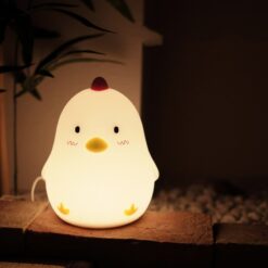 Silicone USB Rechargeable Chicken Night Light Lamp