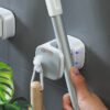 Free Punching Wall Hanging Toilet Mop Broom Hook Clip