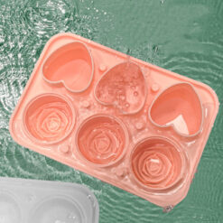Silicone Rose Heart Whiskey Combination Ice Mold Maker