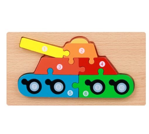 3D Wooden Children's Puzzle Blocks Educational Toy