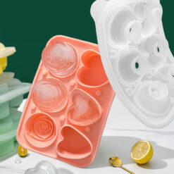 Silicone Rose Heart Whiskey Combination Ice Mold Maker