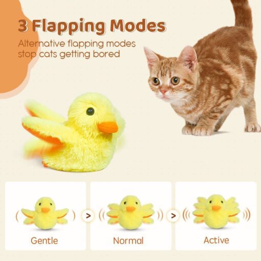 Interactive Automatic Electric Duck Shape Cat Toy