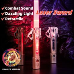 Retractable RGB Laser Flash Lightsaber Luminous Toy
