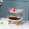 Wooden Ceramic Multi-layer Dried Fruit Tray Rack