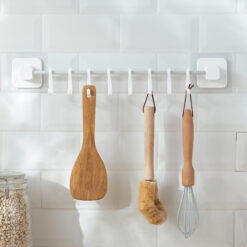 Durable Wall Hanging Kitchen Row Hook Rack