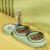 Automatic Pet Double Food Feeder Water Drinking Bowl