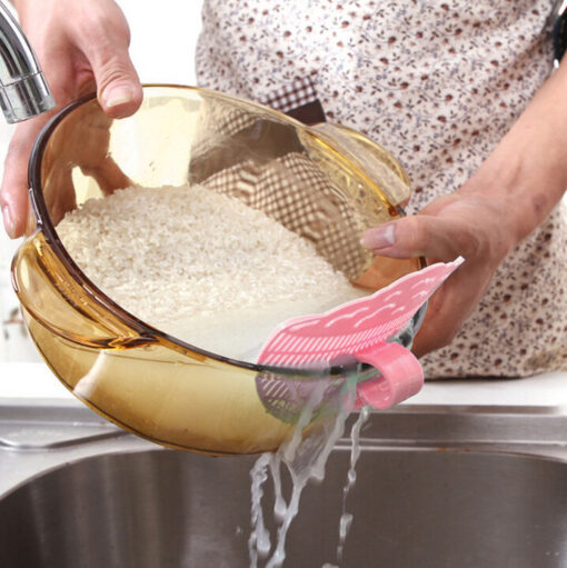 Creative Face Style Clip-on Rice Washing Drainer