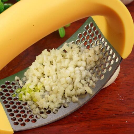 Stainless Steel Curve Manual Garlic Press Masher - Image 7