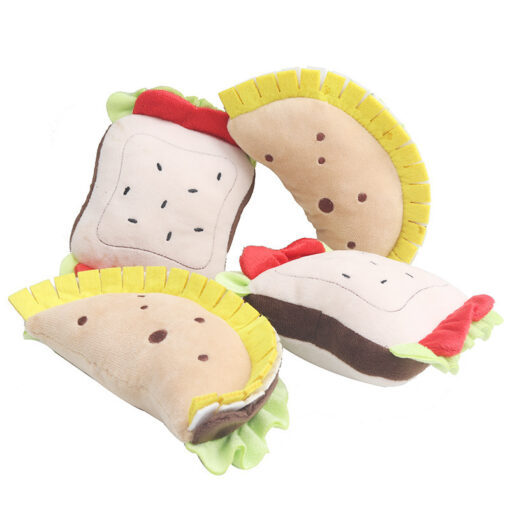 Dog Teething Sandwich Dumplings Chewing Plush Toy