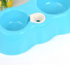 Bite Resistant Dog Double Food Water Dispenser Bowl. The double pet food bowl makes feeding easier, saving you time, and is easy to clean