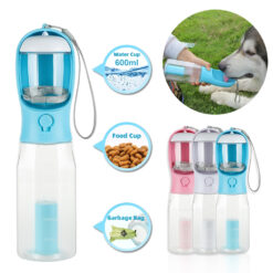 Portable Pet Water Bottle Food Feeder Drinker Dispenser