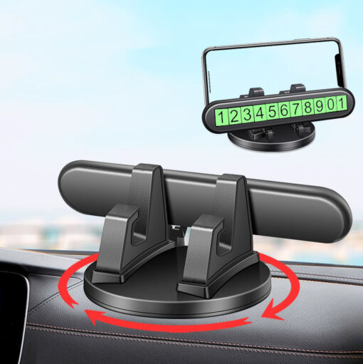 Temporary Car Parking Plate Number Phone Holder