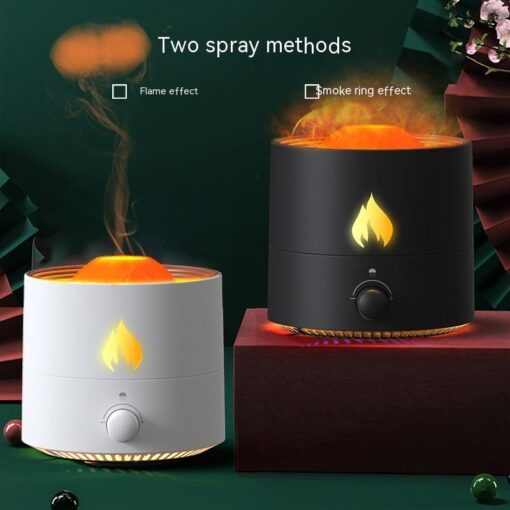 Ultrasonic USB Flame Night Light Lamp Air Humidifier