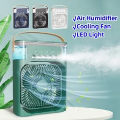 3 In 1 USB Air Cooling Fan LED Night Light Humidifier