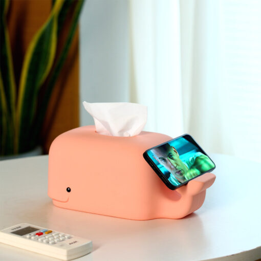 Creative Cute Cartoon Silicone Tissue Box Phone Holder