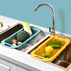 Retractable Household Kitchen Sink Dishwashing Rack