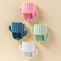 Cute Wall-mounted Cactus-shaped Toothbrush Holder