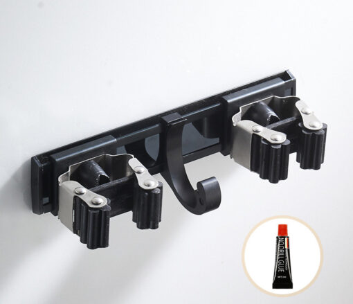 Stainless Steel Wall-Mounted Mop Clip Holder - Image 3