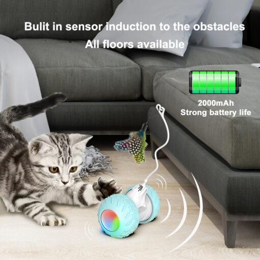 USB Charging Smart LED Light Up Cat Teasing Ball Toy