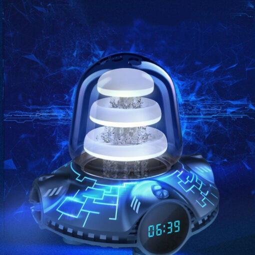 Creative Alarm Clock Desktop Sci-fi Night Light Decor