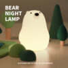 Silicone Little White Bear Sleeping Night Light Lamp