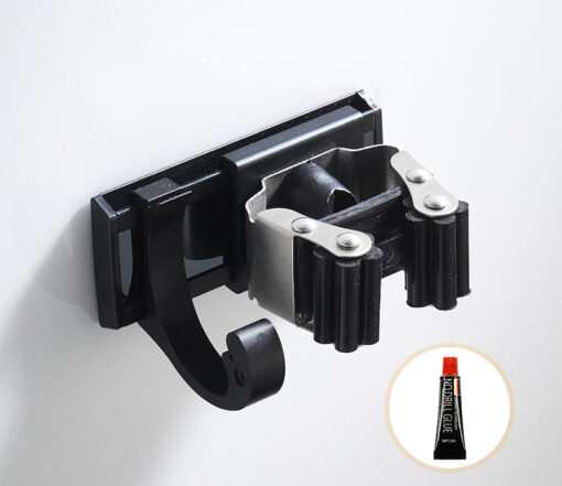 Stainless Steel Wall-Mounted Mop Clip Holder