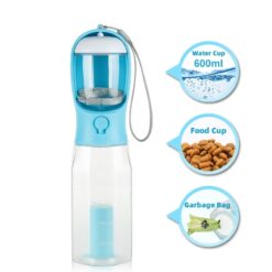 Portable Pet Water Bottle Food Feeder Drinker Dispenser