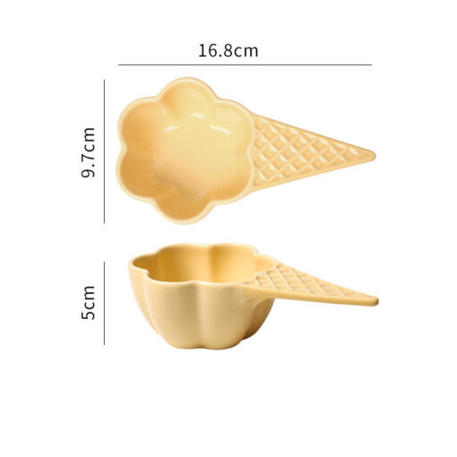Novelty Ceramic Ice Cream Shape Dessert Bowl