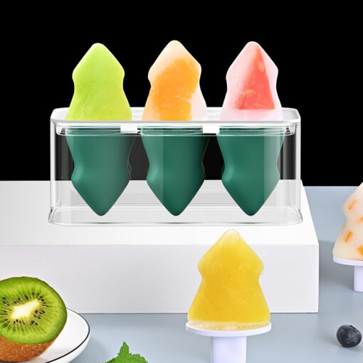 Cute Silicone Ice Cream Popsicle Cube Mold Maker