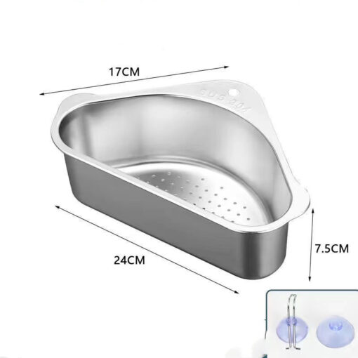 Stainless Steel Triangle Vegetable Sink Leftovers Strainer