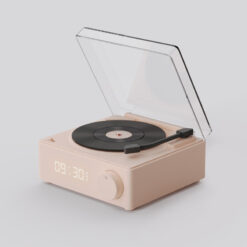 Multifunction Vinyl Record Bluetooth Alarm Clock Speaker