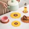 Creative Sunflower Shape Kitchen Table Coaster