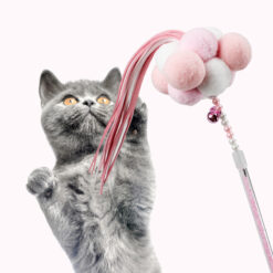 Interactive Funny Cat Feather Teasing Stick Toy