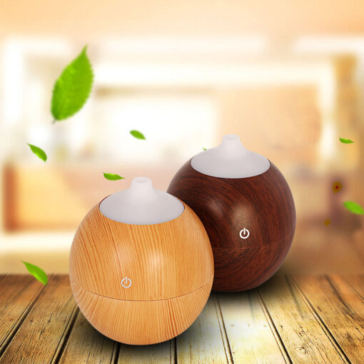 Wood Grain Mini LED Light Aromatherapy Humidifier - Image 6