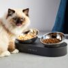 Stainless Steel Pet Adjustable Feeder Double Bowl