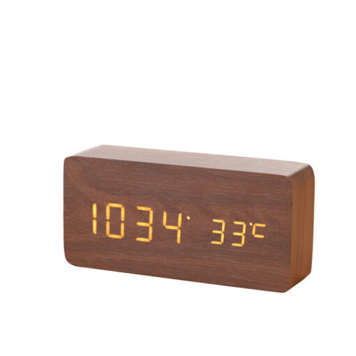 Wooden LED Digital Desktop Table Alarm Clock