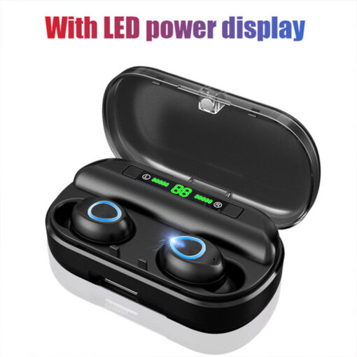 Portable Wireless Waterproof Bluetooth Earphones . Long-lasting rechargeable battery, up to 4-6 hours playing time, and super long standby.