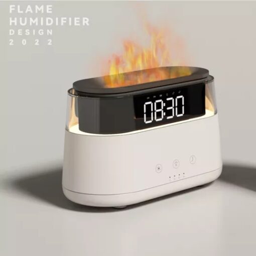 Alarm Clock Oil Diffuser Simulation Flame Humidifier