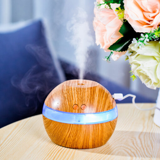 Wood Grain Large Capacity LED Light Humidifier