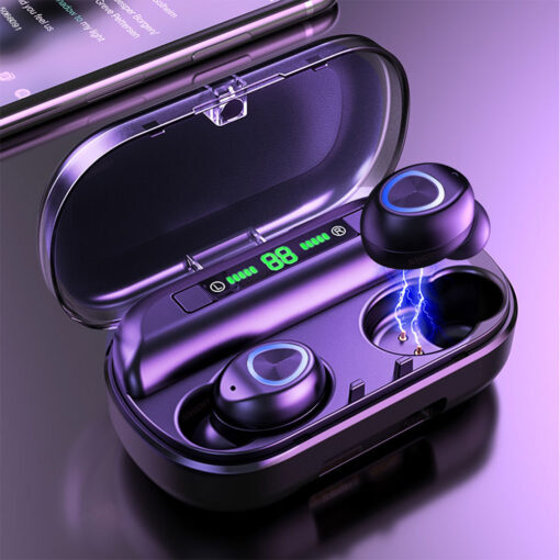 Portable Wireless Waterproof Bluetooth Earphones . Long-lasting rechargeable battery, up to 4-6 hours playing time, and super long standby.