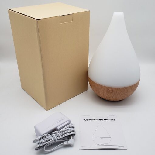 Wood Grain Ultrasonic Aromatherapy Humidifier Lamp - Image 4