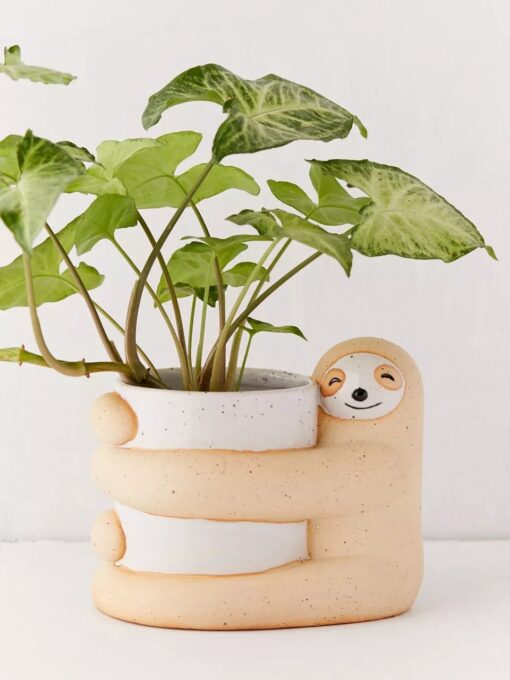 Creative Cute Cartoon Sloth Flower Pot Potted Plants