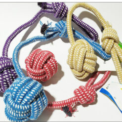 Interactive Hand knitted Knot Dog Leash Toys