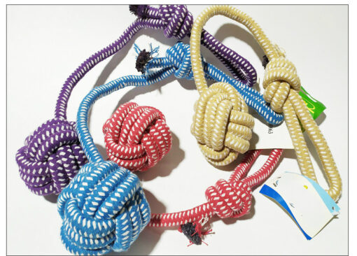 Interactive Hand knitted Knot Dog Leash Toys