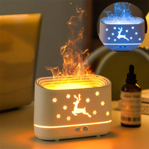 Portable Elk Flame Atmosphere Lamp Diffuser Humidifier