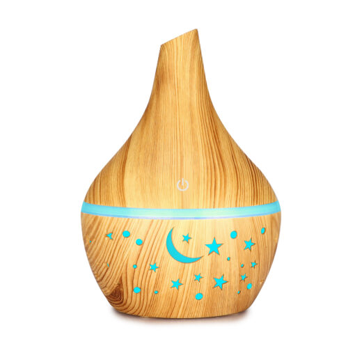 Wood Grain Small Hollow Aromatherapy Humidifier - Image 4