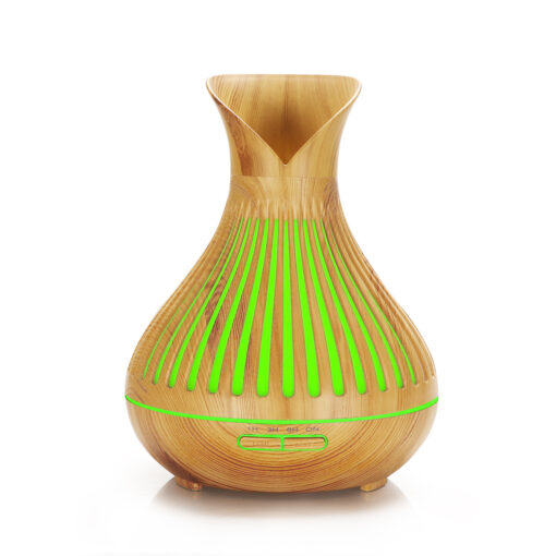 Wood Grain Hollow Vase Aroma Diffuser Humidifier - Image 3